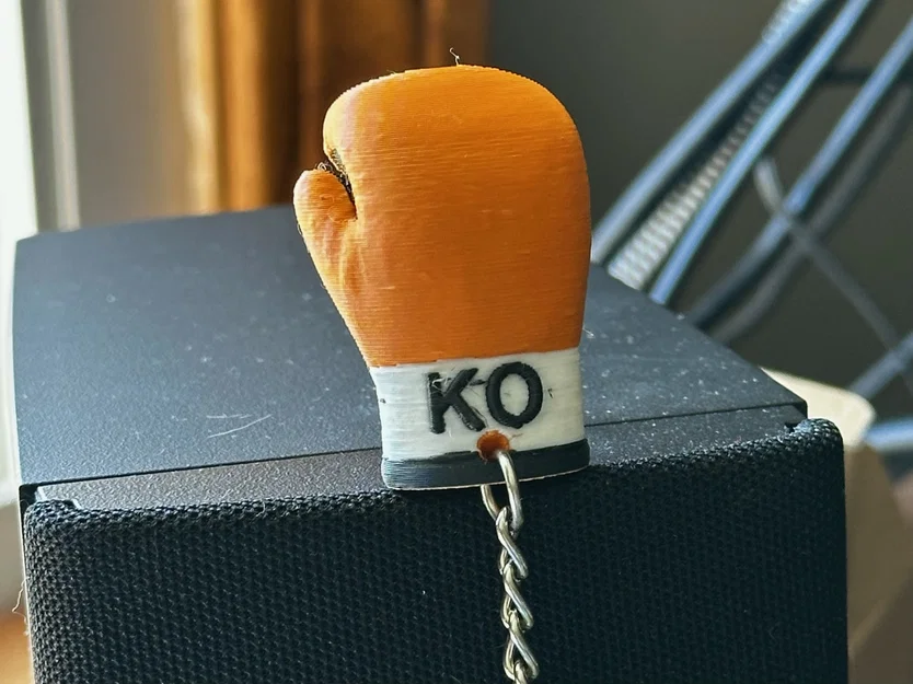 Móc khóa găng tay đấm bốc KO in 3D cá tính và độc đáo - Image 1