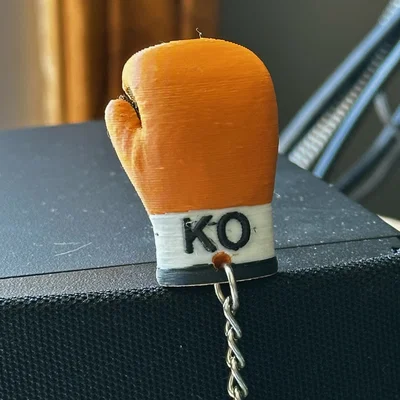 Móc khóa găng tay đấm bốc KO in 3D cá tính và độc đáo