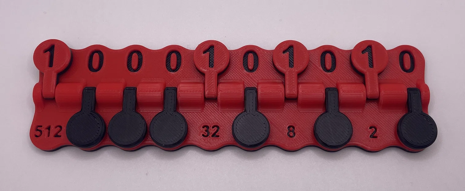 Bộ công cụ giáo dục chuyển đổi nhị phân sang thập phân in 3D - Image 1