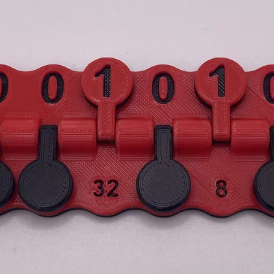 Bộ công cụ giáo dục chuyển đổi nhị phân sang thập phân in 3D