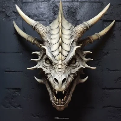 Mô hình đầu rồng Draconic Visage trang trí in 3D cực ngầu