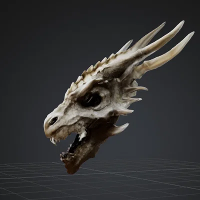 Mô hình đầu rồng Draconic Visage trang trí in 3D cực ngầu