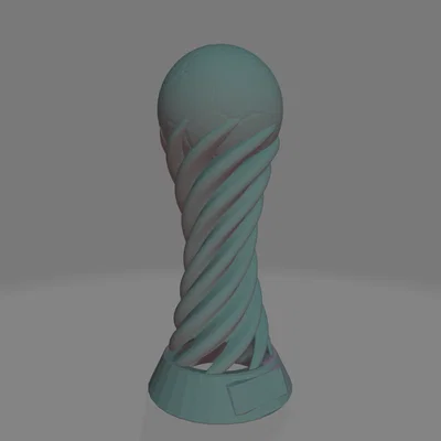 Cúp lưu niệm bóng đá 3D thiết kế xoắn ốc độc đáo