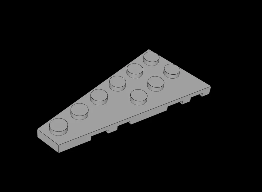 Mảnh ghép cánh máy bay 3x6 tương thích Lego - File in 3D - Image 1