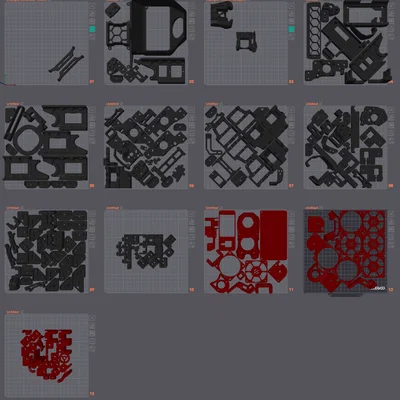 Voron v2.4: Bộ printed parts pre-plated đầy đủ + profile