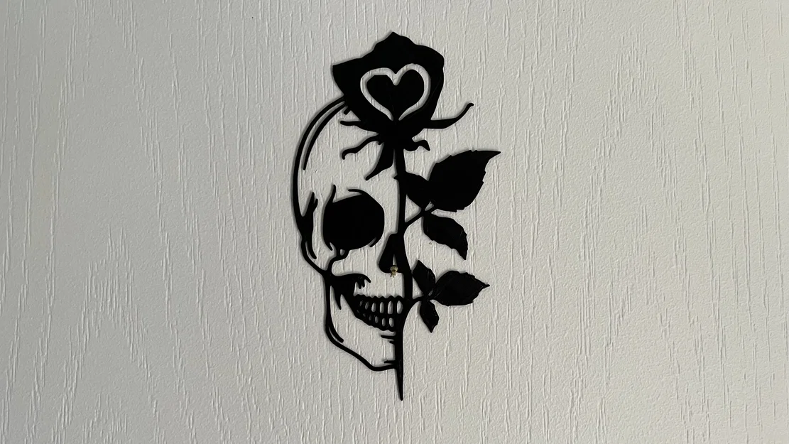 Tranh treo tường nghệ thuật Nửa đầu lâu Nửa bông hồng độc đáo - Image 1