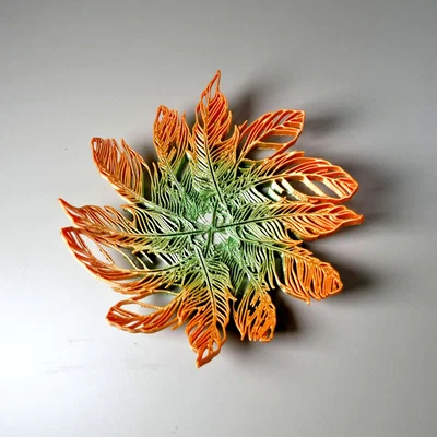 Khay Đựng Đồ Trang Trí Hình Lông Vũ (Feather Bowl) In 3D Độc Đáo