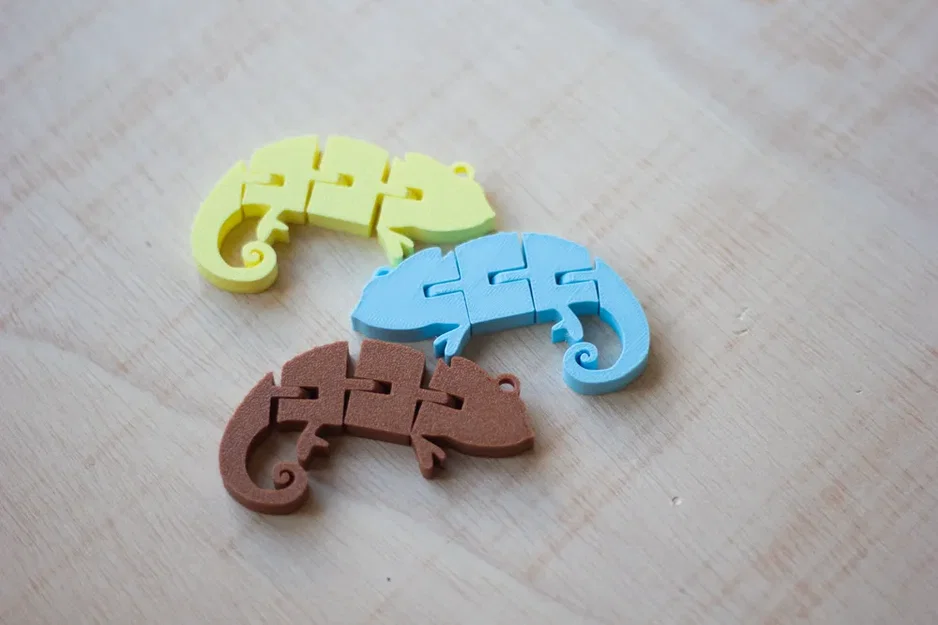 Móc khóa tắc kè hoa khớp nối linh hoạt (Flexi Chameleon Keychain) - Image 2