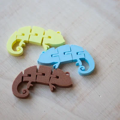 Móc khóa tắc kè hoa khớp nối linh hoạt (Flexi Chameleon Keychain)
