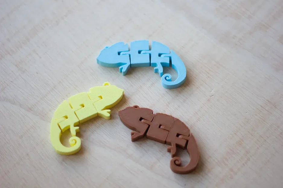 Móc khóa tắc kè hoa khớp nối linh hoạt (Flexi Chameleon Keychain) - Image 4