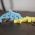 Móc khóa cá heo in 3D cử động linh hoạt (Flexi Dolphin Keychain) - Thumbnail 4