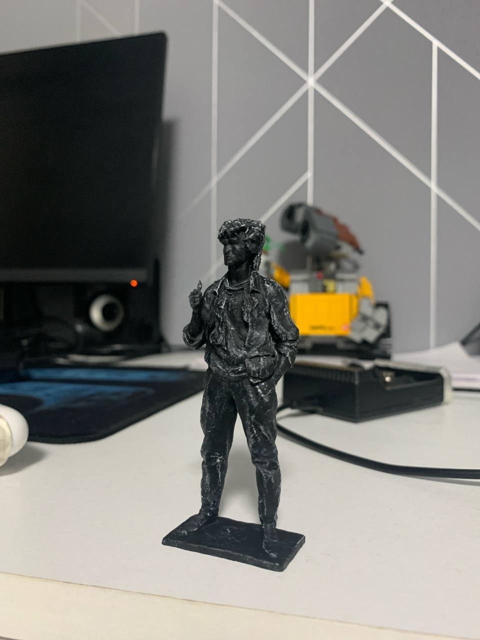 Mô hình 3D tượng đài Viktor Tsoi (KINO) - Vật phẩm trang trí nghệ thuật