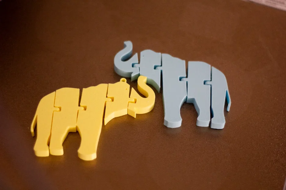 Móc khóa Voi dẻo Flexi – Articulated - Image 2