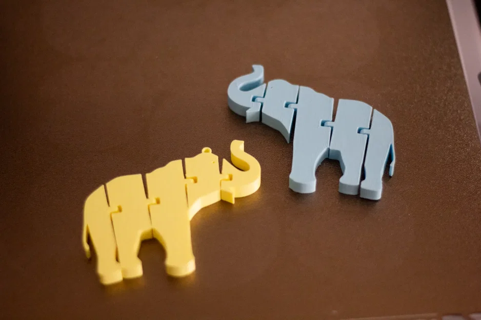 Móc khóa Voi dẻo Flexi – Articulated - Image 3