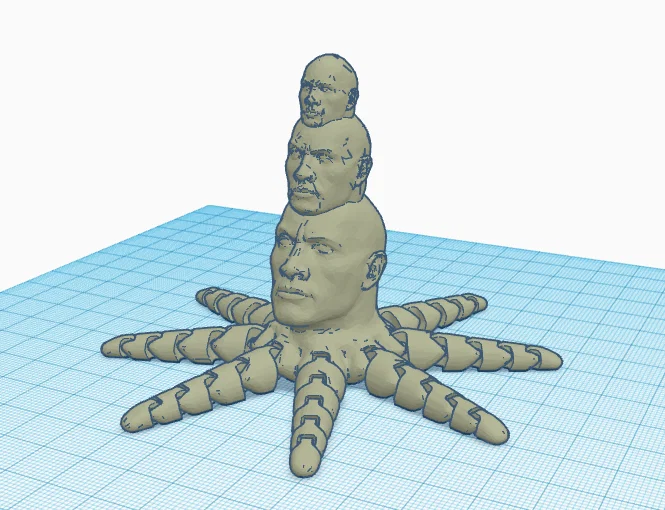 Mô hình Rocktopus 3 đầu in 3D không cần support siêu độc lạ - Image 2