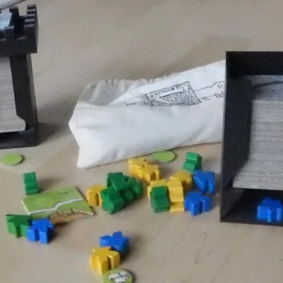 Tháp Đựng Thẻ Bài Carcassonne - Phụ Kiện In 3D Độc Đáo