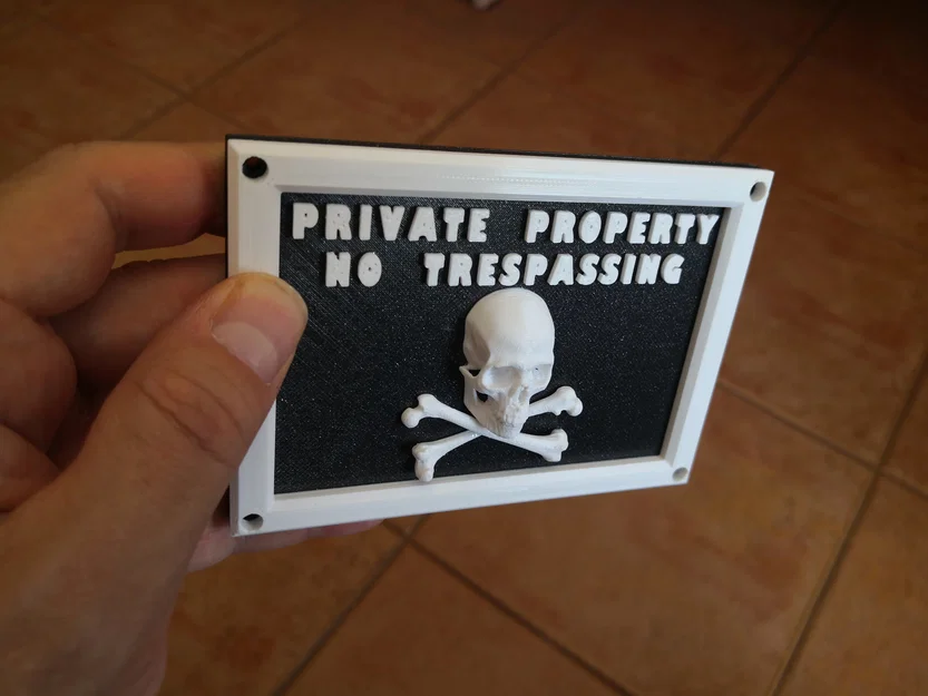 Bảng Private Property No Trespassing (tấm cảnh báo) - Image 2