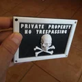 Bảng Private Property No Trespassing (tấm cảnh báo) - Thumbnail 2