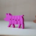 Móc khóa chú heo Flexi Pig Articulated in 3D dễ thương - Thumbnail 1