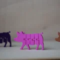 Móc khóa chú heo Flexi Pig Articulated in 3D dễ thương - Thumbnail 3