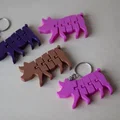 Móc khóa chú heo Flexi Pig Articulated in 3D dễ thương - Thumbnail 4