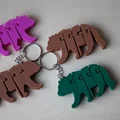 Móc khóa gấu Flexi Bear Articulated - In 3D siêu linh hoạt - Thumbnail 1