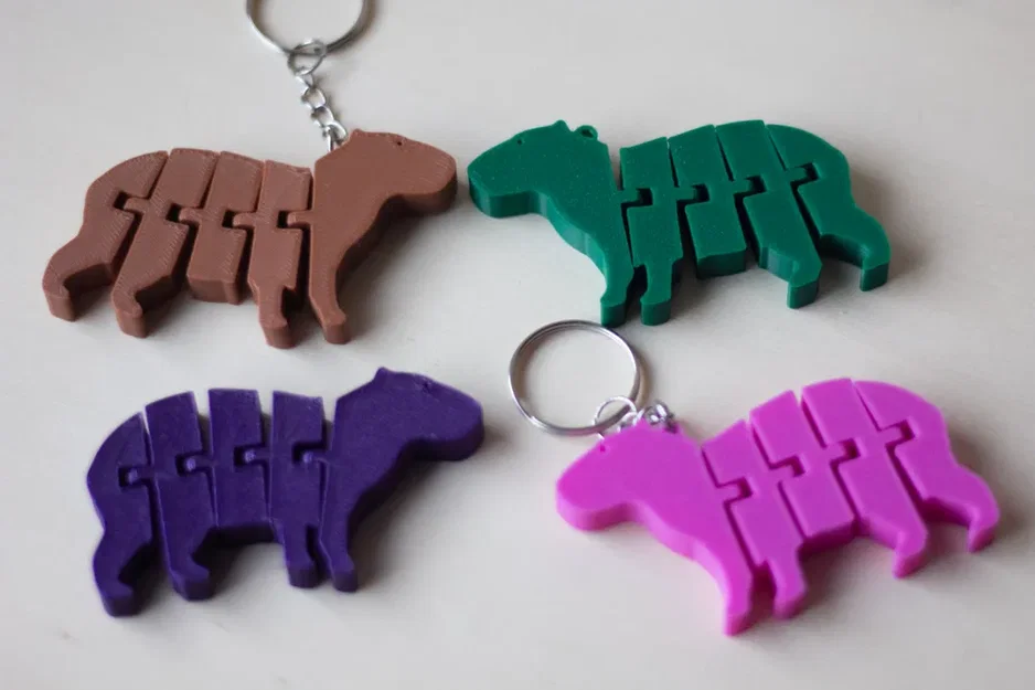 Móc khóa Capybara cử động linh hoạt (Flexi Capybara Keychain) - Image 2