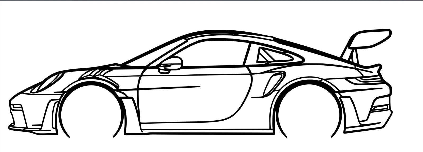 Bảng đèn LED neon silhouette Porsche GT3 RS in 3D - Image 3