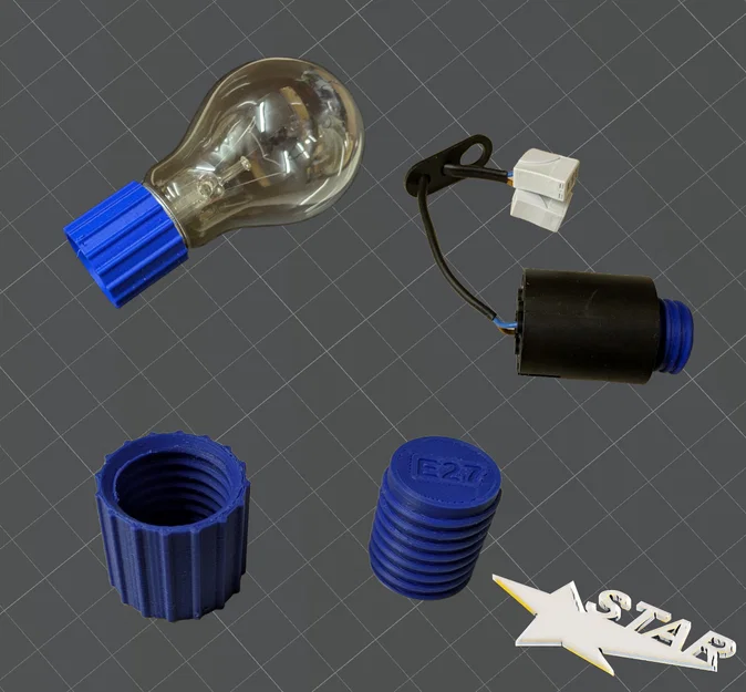 Mô hình ren chuẩn E27 in 3D cho dự án đèn chiếu sáng - Image 1