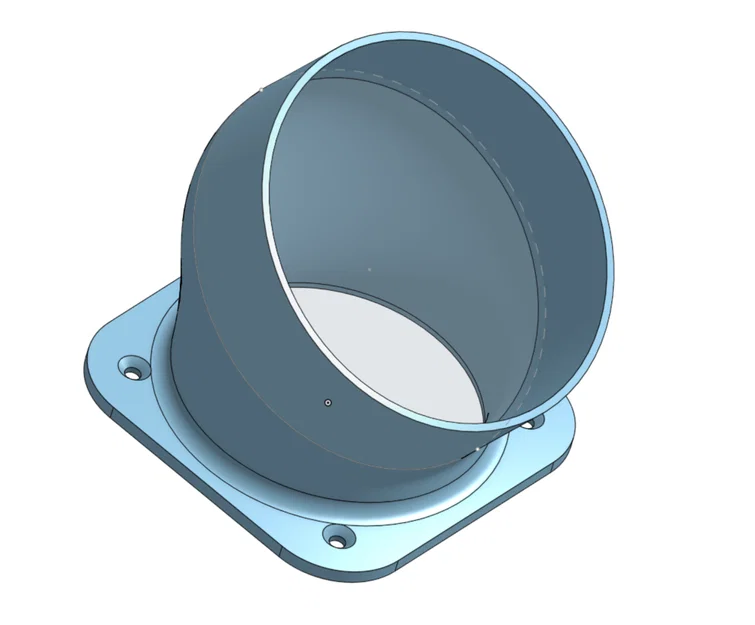 Adaptor nối cửa thoát sau Qidi Plus 4 sang ống gió 100mm (4”) - Image 1