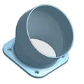 Adaptor nối cửa thoát sau Qidi Plus 4 sang ống gió 100mm (4”) - Thumbnail 1