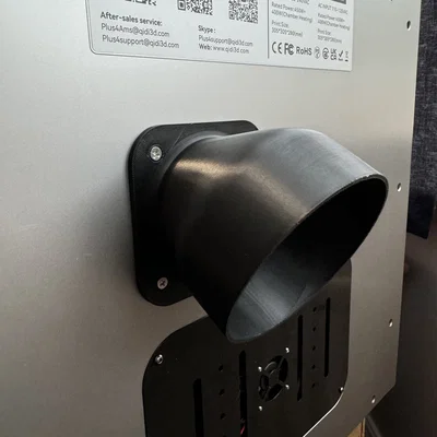 Adaptor nối cửa thoát sau Qidi Plus 4 sang ống gió 100mm (4”)