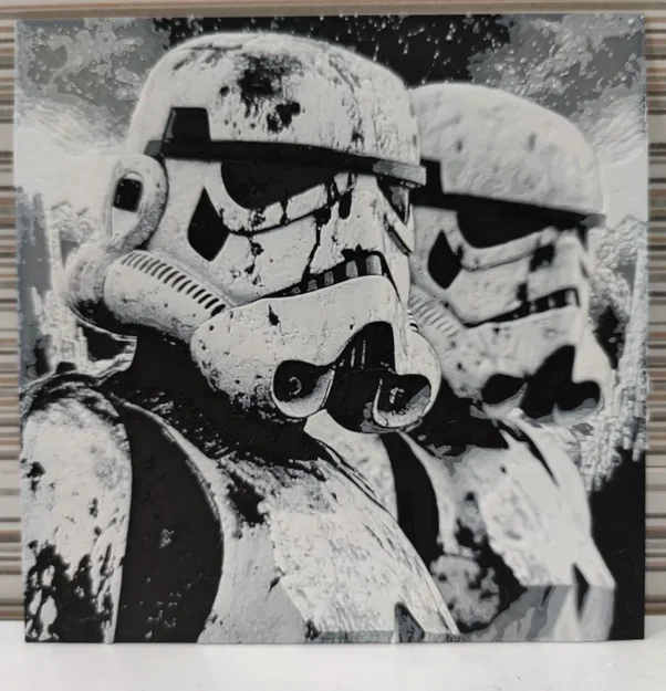 Tranh in 3D Stormtrooper phong cách Hueforge cực chất - Image 1
