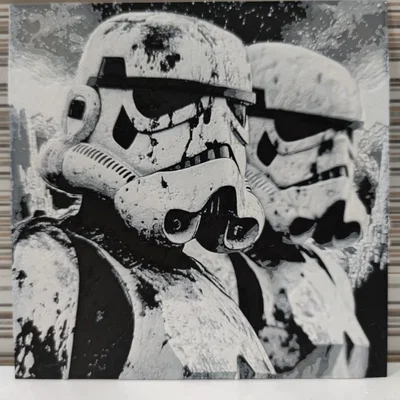 Tranh in 3D Stormtrooper phong cách Hueforge cực chất