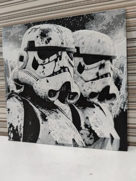Tranh in 3D Stormtrooper phong cách Hueforge cực chất - Image 2