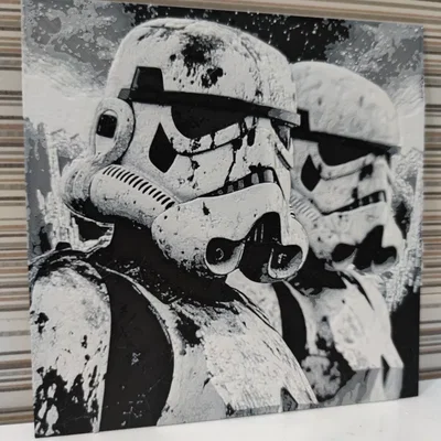 Tranh in 3D Stormtrooper phong cách Hueforge cực chất