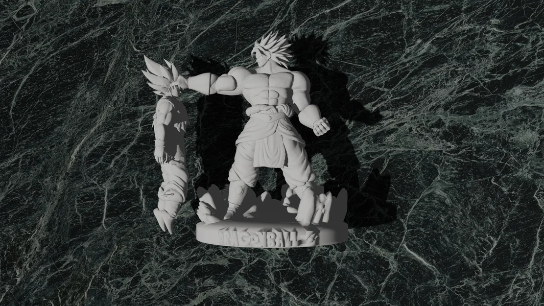 Broly và Goku Dragon Ball Z #16 – Tối ưu cho 3D Printing - Image 1
