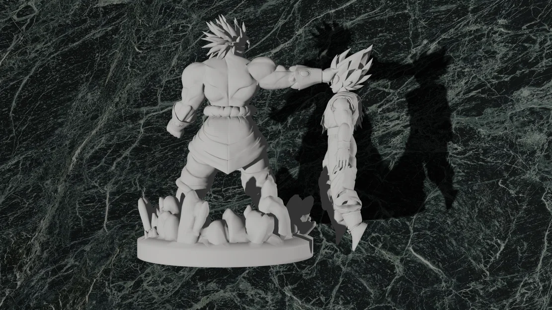 Broly và Goku Dragon Ball Z #16 – Tối ưu cho 3D Printing - Image 3