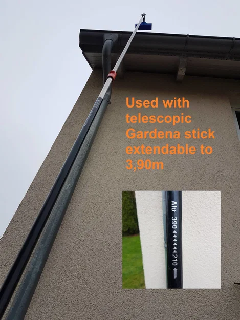 Dụng cụ vệ sinh máng xối – tương thích Gardena & cán sơn (painter pole) - Image 11