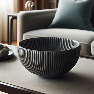 Tô Tròn Gân Sọc (Round Ribbed Design Bowl)