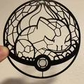 Mô hình nghệ thuật 2D Bulbasaur Pokeball in 3D siêu đẹp - Thumbnail 1