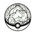 Mô hình nghệ thuật 2D Bulbasaur Pokeball in 3D siêu đẹp - Thumbnail 2