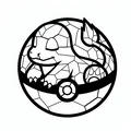 Mô hình trang trí Charmander trong Pokeball nghệ thuật 2D - Thumbnail 2