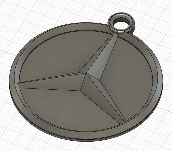 Móc khóa logo Mercedes (Mercedes Logo Keychain) - Image 1