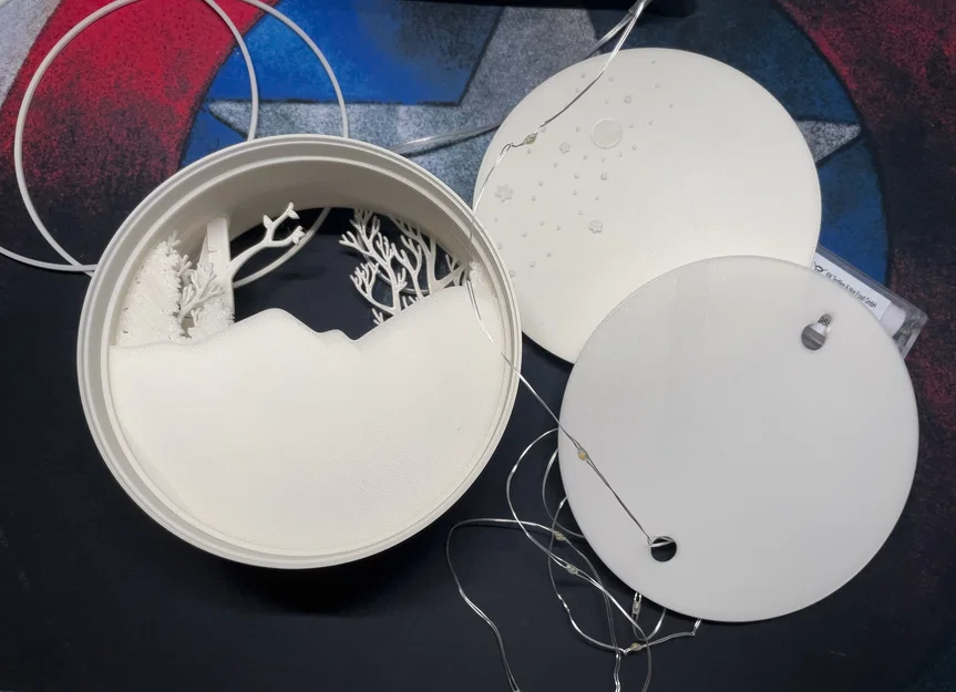 Vianočný obraz – Tranh/đồ decor Giáng Sinh phát sáng - Image 2