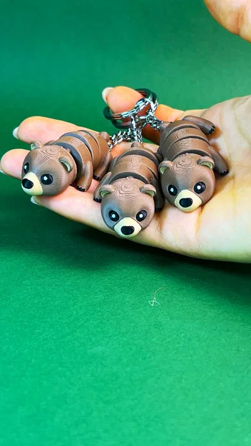 Gấu Grizzly Flexi Dễ Thương (Đồ chơi, Móc khóa & Nam châm) - Image 4