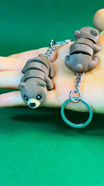 Gấu Grizzly Flexi Dễ Thương (Đồ chơi, Móc khóa & Nam châm) - Image 5