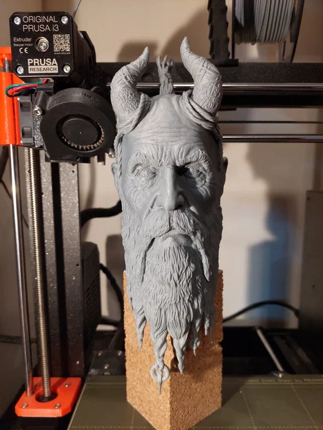 Mô hình 3D đầu nhân vật Mimir từ God of War Ragnarok siêu chi tiết - Image 1