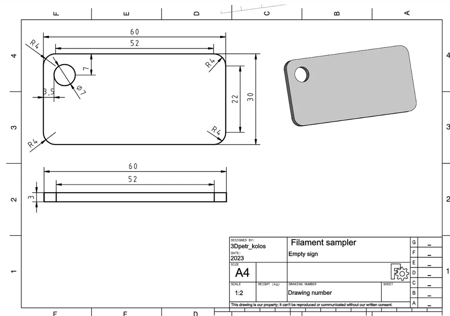 Filament sample – Mẫu thẻ sample filament có chữ - Image 7