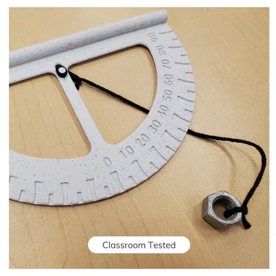 Clinometer (Dụng cụ đo góc nghiêng) in 3D cho bài học lượng giác